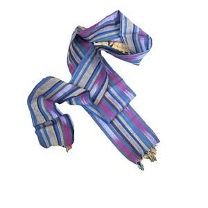 Vintage 70s Macy's Hand Loomed Cotton Sash, Scarf Hippie, Festivalwear 80 inches